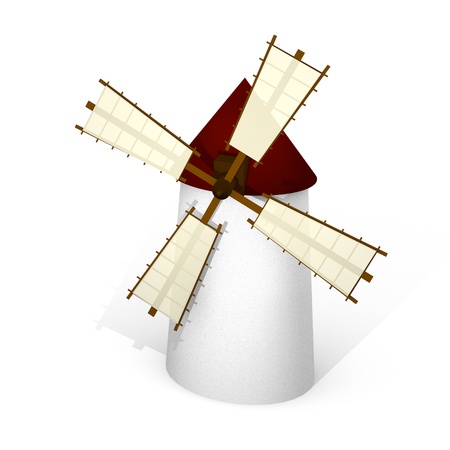 Traditional Spanish windmillの写真素材