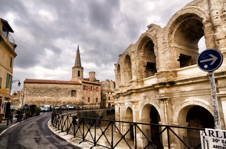 Arles, ancient old town in south of Franceのeditorial素材