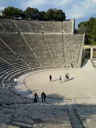 Ancient theater of epidaurus and archaeological site of Asklepiosの素材