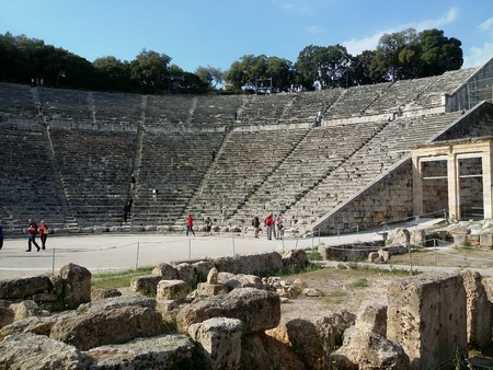 Ancient theater of epidaurus and archaeological site of Asklepiosの素材