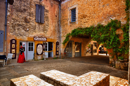 Monpazier is one of the most beautiful village in France and the most famous bastideのeditorial素材