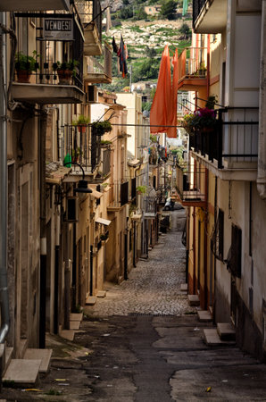 Scicli is a famous touristic destination in Sicily, its historical center is an expression of the creative genius of the late Baroque age, along with other 7 Val di Noto's townsのeditorial素材