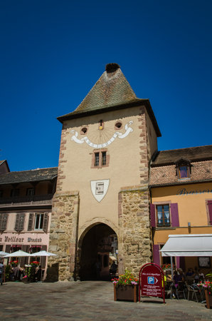 Turckheim is a charming village in Alsace, France, a famous tourist destination for its vineyards, traditional houses in the beautiful historical centreのeditorial素材