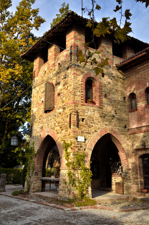 Grazzano Visconti is a medieval village built at the beginning of the '900 by the Duke Giuseppe Visconti, in the province of Piacenza, Italyのeditorial素材