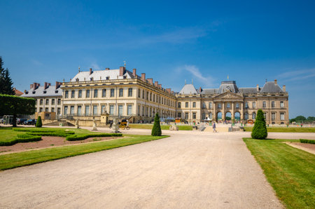 Luneville Castle is located in Lorraine region, France, it is a modest replica of Versailles. Gardens detailsのeditorial素材