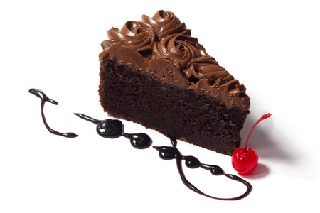 Delicious cake on a white backgroundの写真素材
