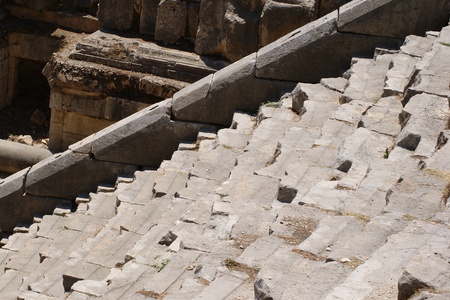 The amphitheater of the ancient theater, Turkeyの写真素材