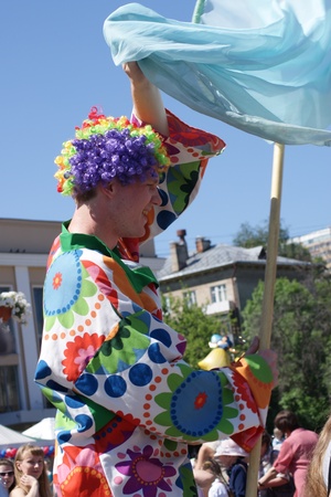 City of Korolev - Russia - June 1, 2011 - Feast of Children's Day in the town squareのeditorial素材