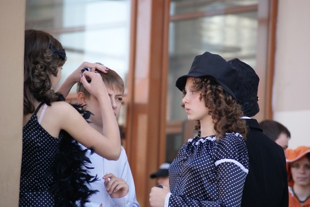 City of Korolev - Russia - June 1, 2011 - Feast of Children's Day in the town squareのeditorial素材