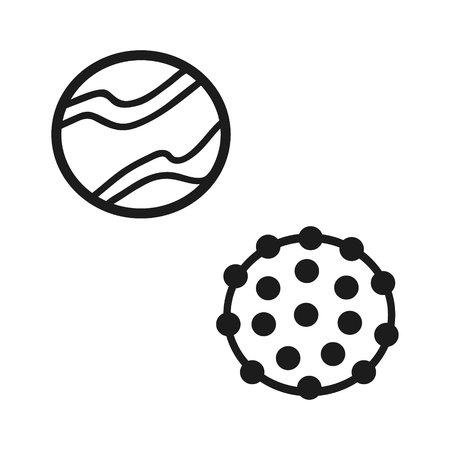 Ball games with the dog, the shape of the ball on a white background, logosのイラスト素材