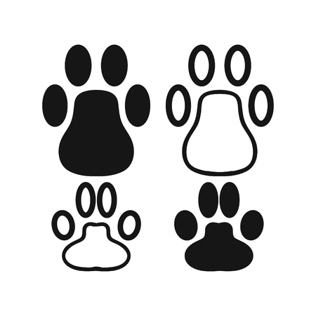 The symbol of a dog paw on white backgroundのイラスト素材