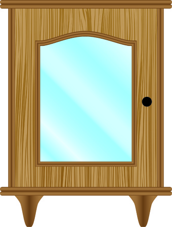 dresser, furniture, classic, glassのイラスト素材