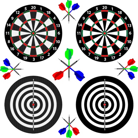 darts targetのイラスト素材