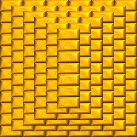 gold bars pyramidのイラスト素材