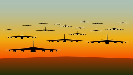 aircraft in flightのイラスト素材