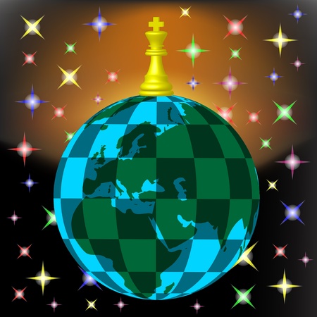 chess planet blackのイラスト素材
