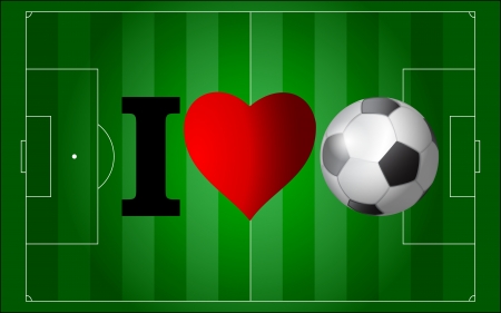 I love footballのイラスト素材