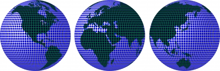 planet earth in circlesのイラスト素材