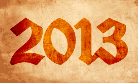 New Year on parchmentのイラスト素材