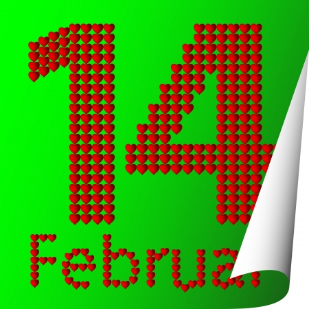 14 february Valentineのイラスト素材