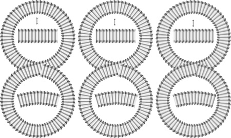 set of grunge brush strokesのイラスト素材