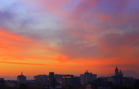 amazing sky view during sunsetの写真素材