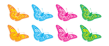 vector butterfliesのイラスト素材