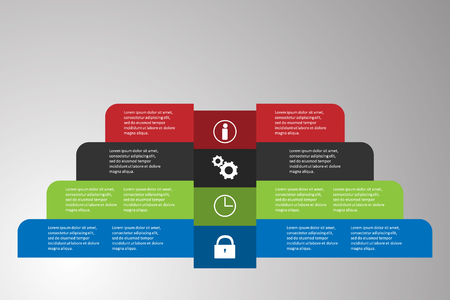 Info graphic business template, development progress, ideaのイラスト素材
