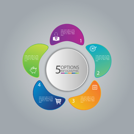 Infographic business template, development, elementsのイラスト素材