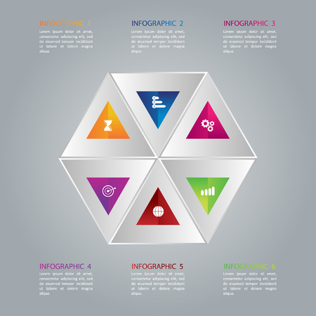 Infographic business template, development, elementsのイラスト素材