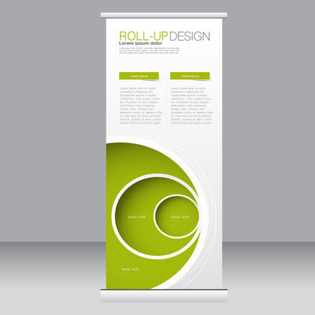 Roll Up Banner Stand Template Abstract Background For Design