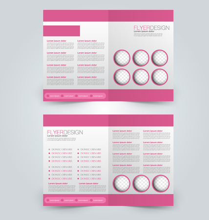 Abstract flyer design background. Brochure template. Can be used for magazine cover, business mockup, education, presentation, report. Pink color.のイラスト素材