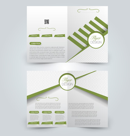 Abstract flyer design background. Brochure template. Can be used for magazine cover, business mockup, education, presentation, report. Green color.のイラスト素材
