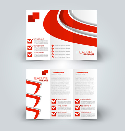 Brochure mock up design template for business, education, advertisement.のイラスト素材