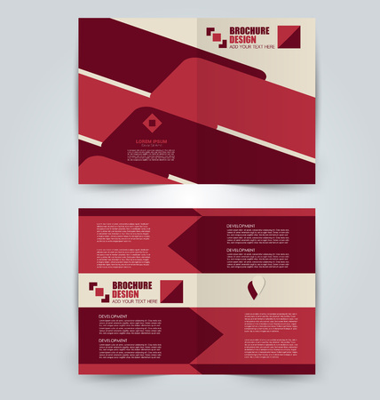 Abstract flyer design background. Brochure template. Can be used for magazine cover, business mockup, education, presentation, report. Red color.のイラスト素材