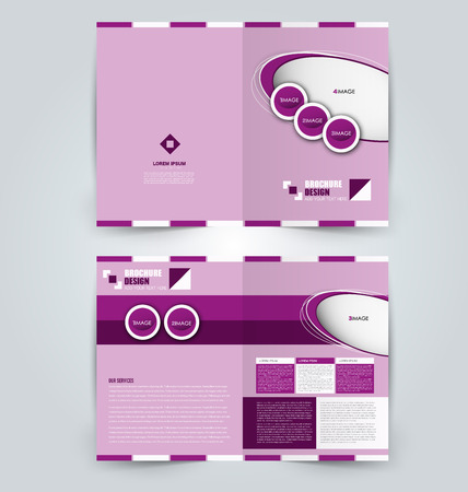 Abstract flyer design background. Brochure template. Can be used for magazine cover, business mockup, education, presentation, report. Purple color.のイラスト素材