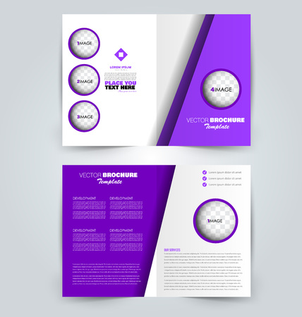 Abstract flyer design background. Brochure template. Can be used for magazine cover, business mockup, education, presentation, report. Purple color.のイラスト素材