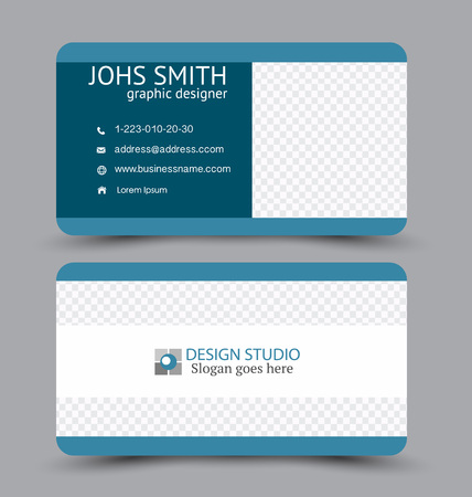 Business card. Design set template for company corporate style. Vector illustration.のイラスト素材