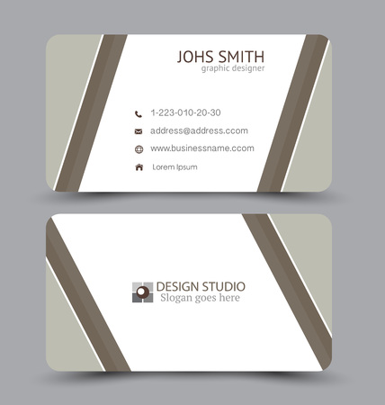 Business card. Design set template for company corporate style. Vector illustration.のイラスト素材