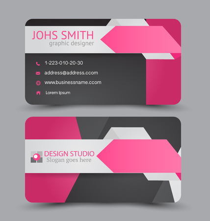 Business card. Design set template for company corporate style. Vector illustration.のイラスト素材