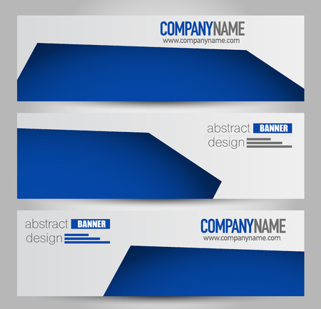Banner template. Abstract background for design, business, education, advertisement. Blue color. Vector illustration.のイラスト素材