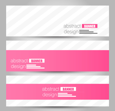 Banner template. Abstract background for design, business, education, advertisement. Pink color. Vector illustration.のイラスト素材