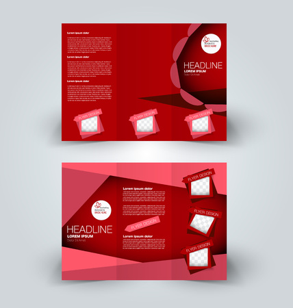 Brochure mock up design template for business, education, advertisement.のイラスト素材