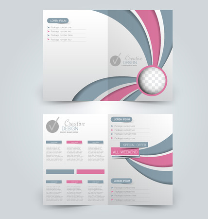 Abstract flyer design background. Brochure template. Can be used for magazine cover, business mockup, education, presentation, report.  Pink colorのイラスト素材