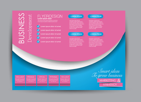 Flyer, brochure, billboard template design landscape orientation for education, presentation, website. Editable vector illustration.のイラスト素材