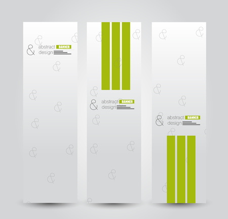 Abstract banner design template for business, school, advertisement in color green illustration.のイラスト素材