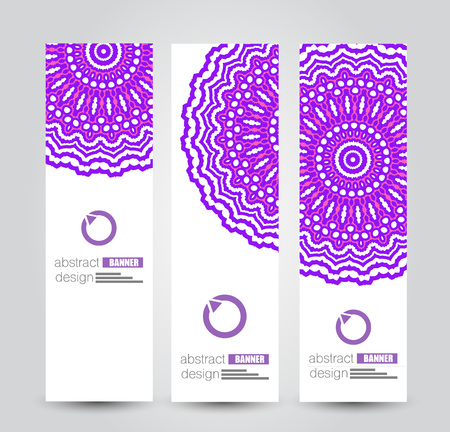 Banner template. Abstract background for design,  business, education, advertisement. Purple color. Vector  illustration.のイラスト素材