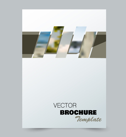 Flyer template. Design for a business, education, advertisement brochure, poster or pamphlet. Vector illustration. Green color.のイラスト素材