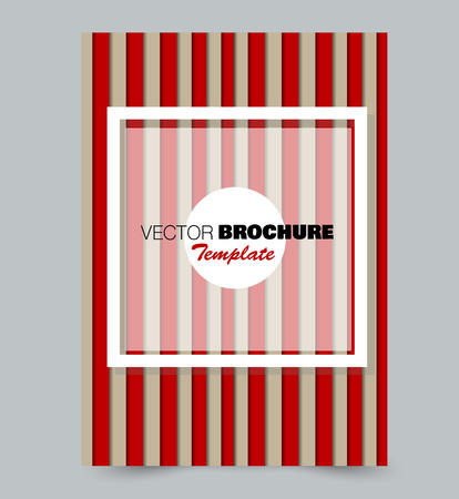 Flyer template. Brochure layout. Annual report cover or print out poster design. Red and brown color. Vector illustration.のイラスト素材