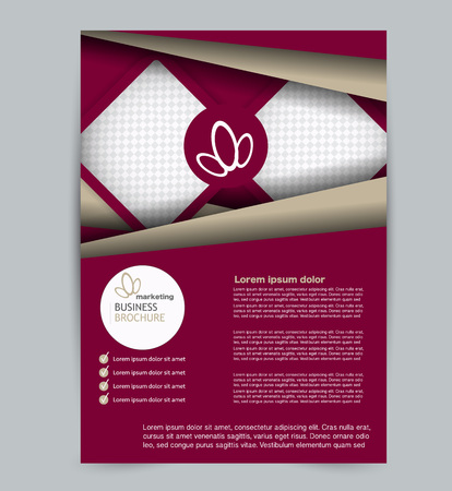 Flyer template. Design for a business, education, advertisement brochure, poster or pamphlet. Vector illustration.のイラスト素材